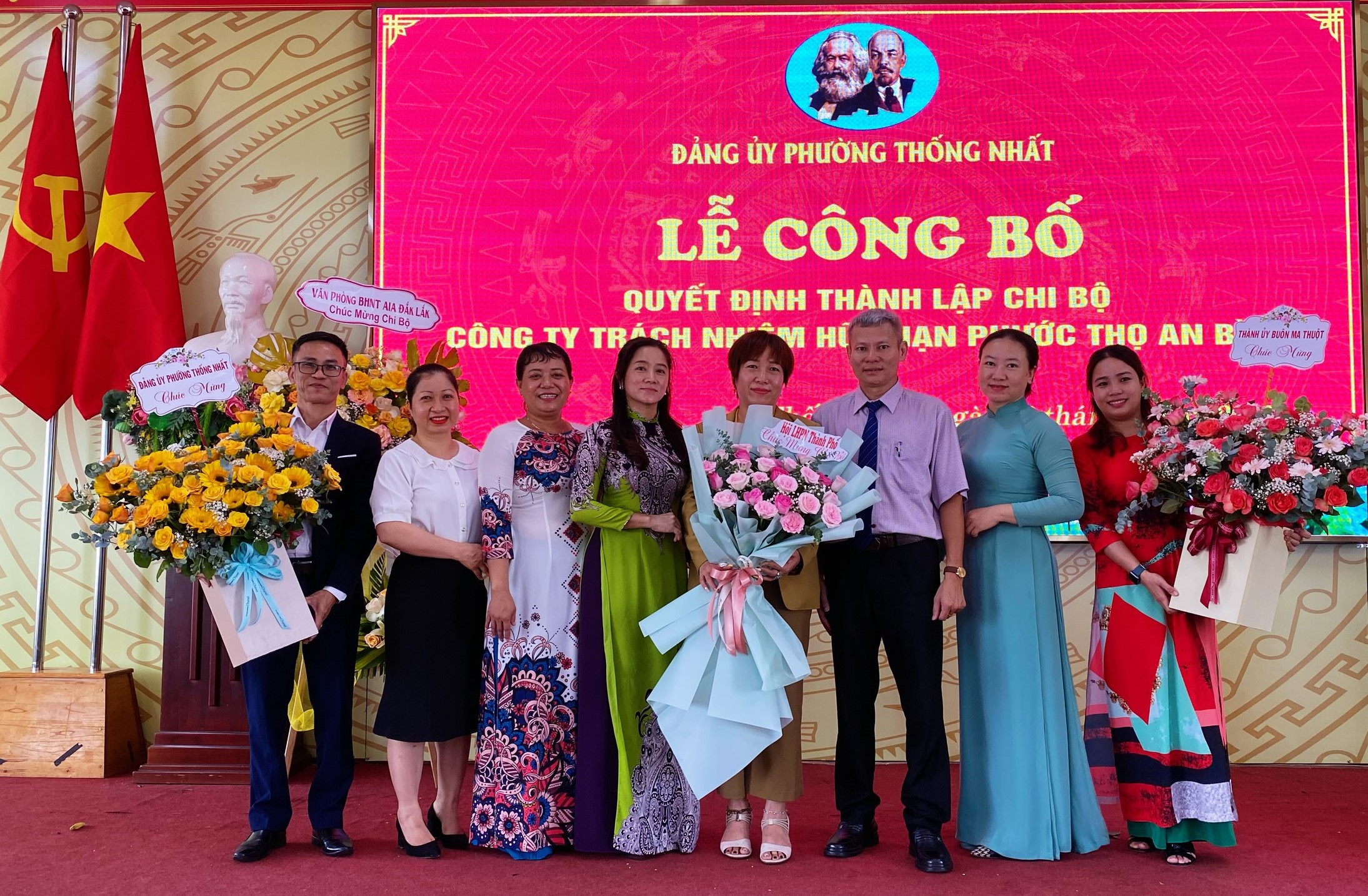 Lễ công bố thành lập Chi bộ Công ty TNHH Phước Thọ An Bình và chỉ định chức danh Bí thư Chi bộ nhiệm kỳ 2022 – 2025